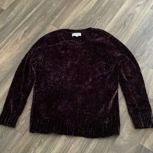 Dark purple medium sweater.